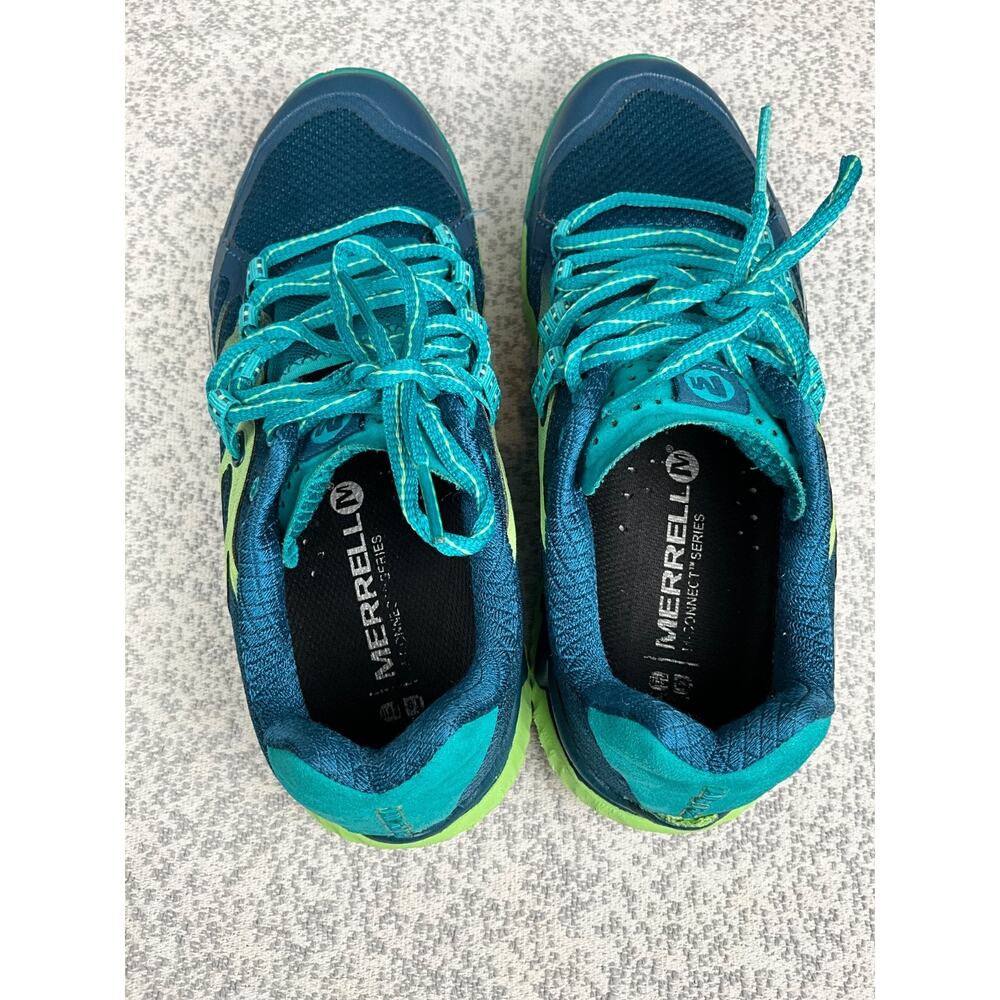 Merrell Bare Access Flex Trail Running Shoes Teal Lime Green Womens 6 Gorpcore - Picture 7 of 10